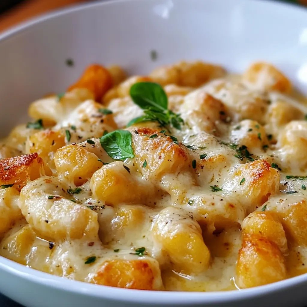 Gnocchi Kürbis Auflauf mit Lauch