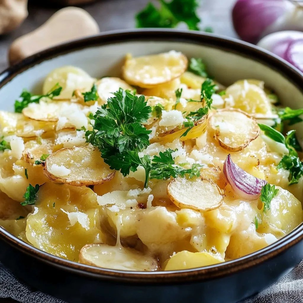 Omas Kartoffelsalat mit Brühe