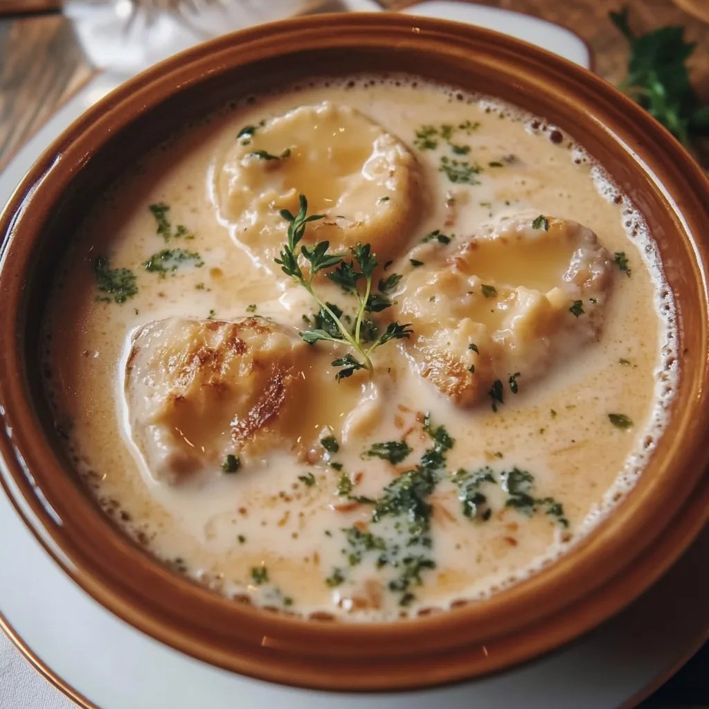 Parmesansuppe mit Trüffelöl
