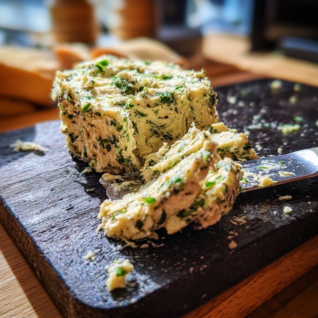 Kräuterbutter Mit Knoblauch Und Salz