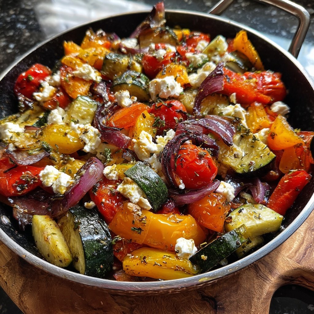 Gesund & Leicht Mediterrane Gemüsepfanne mit Feta