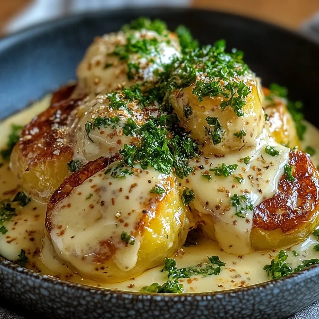 Rosenkohl in Frischkäse-Senfsauce