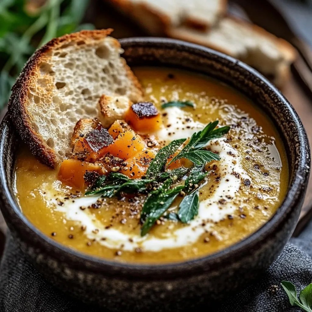 Cremige toskanische weiße Bohnen-Suppe