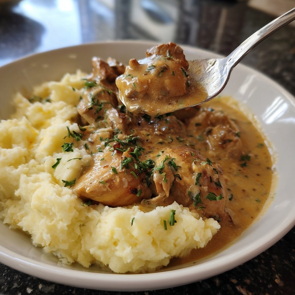 Hausmannskost Cremiges Hähnchen mit Kartoffelpüree