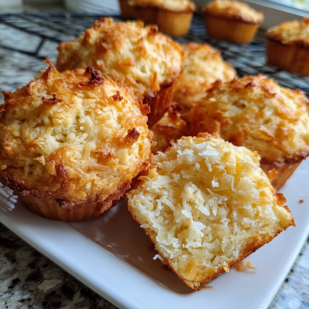 Muffins mit Kokosflocken