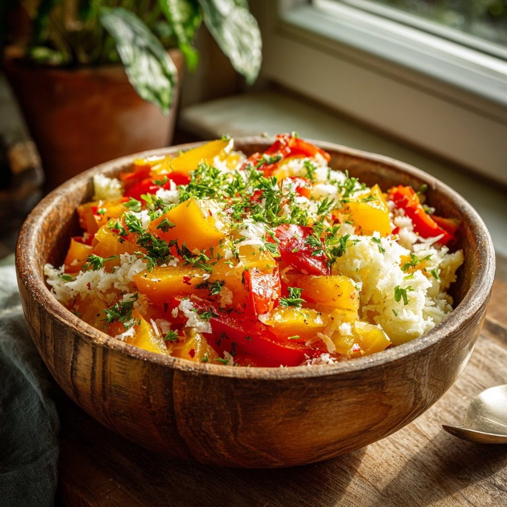 Blumenkohl Reis Mit Paprika
