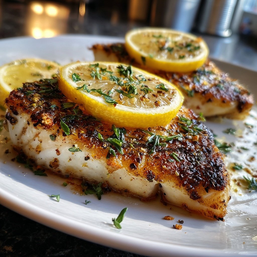 Gesund & Leicht Zitronen-Gegrillter Fisch