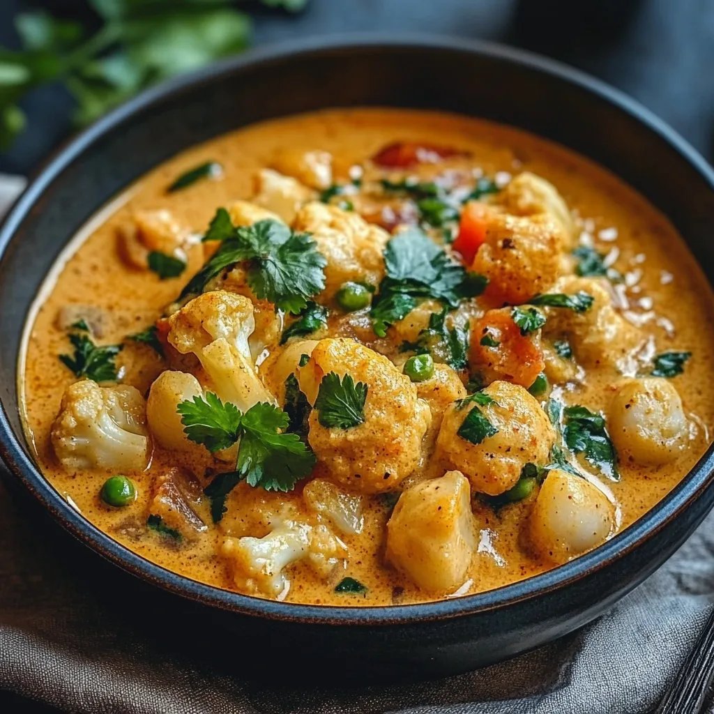 Cremiger Blumenkohl-Curry aus dem Backofen